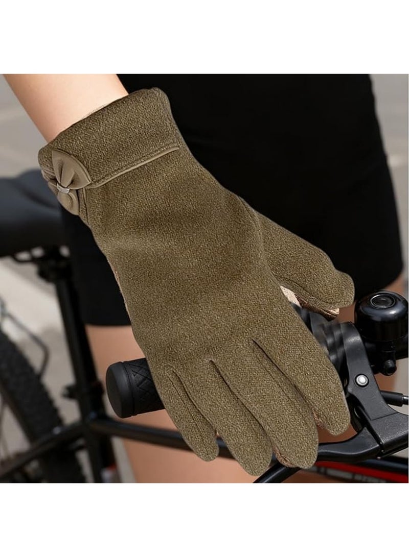 YOUGE Women's Gloves Winter Thickened Warm Gloves Cycling Gloves Plush Lined Cold Weather Winter Gifts - Image 5